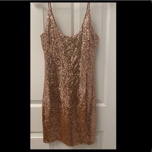 Rose Gold Sequins Dress